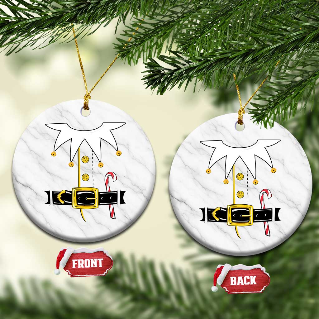 Christmas Elf Costume Ceramic Ornament Holiday Costume Funny Christmas Gift - Wonder Print Shop