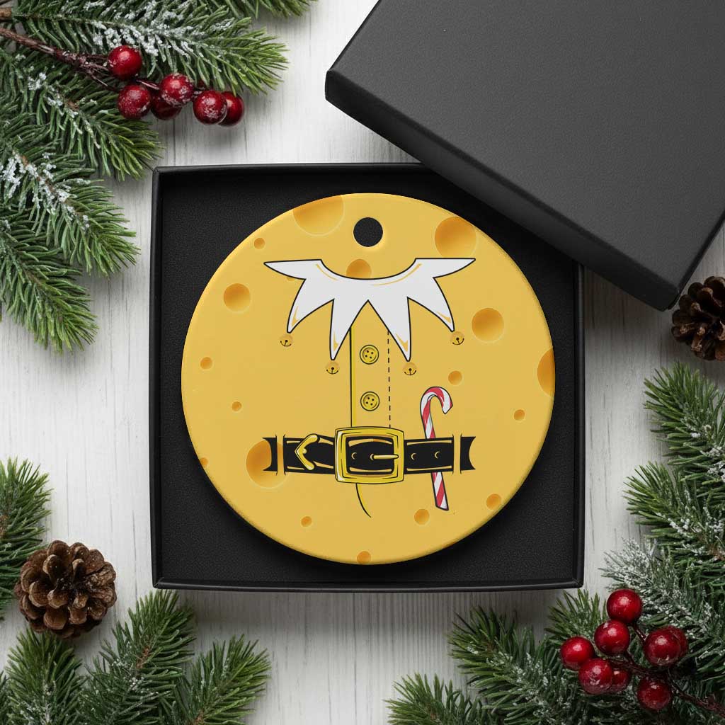 Christmas Elf Costume Ceramic Ornament Holiday Costume Funny Christmas Gift - Wonder Print Shop