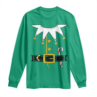 Christmas Elf Costume Long Sleeve Shirt Holiday Costume Funny Christmas Gift - Wonder Print Shop