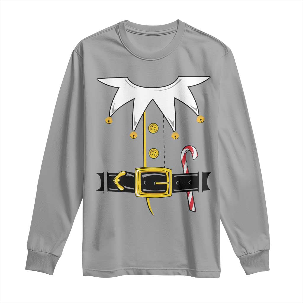Christmas Elf Costume Long Sleeve Shirt Holiday Costume Funny Christmas Gift - Wonder Print Shop
