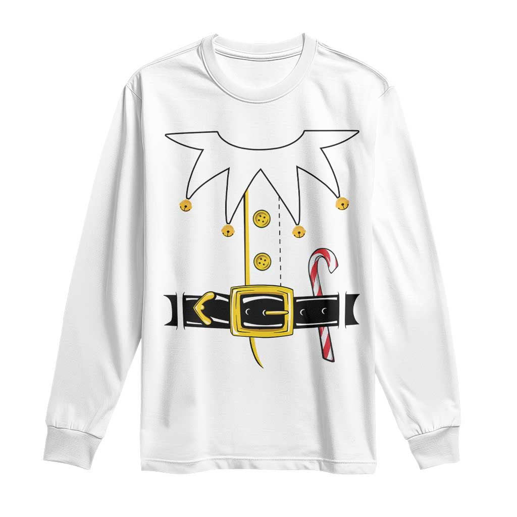 Christmas Elf Costume Long Sleeve Shirt Holiday Costume Funny Christmas Gift - Wonder Print Shop