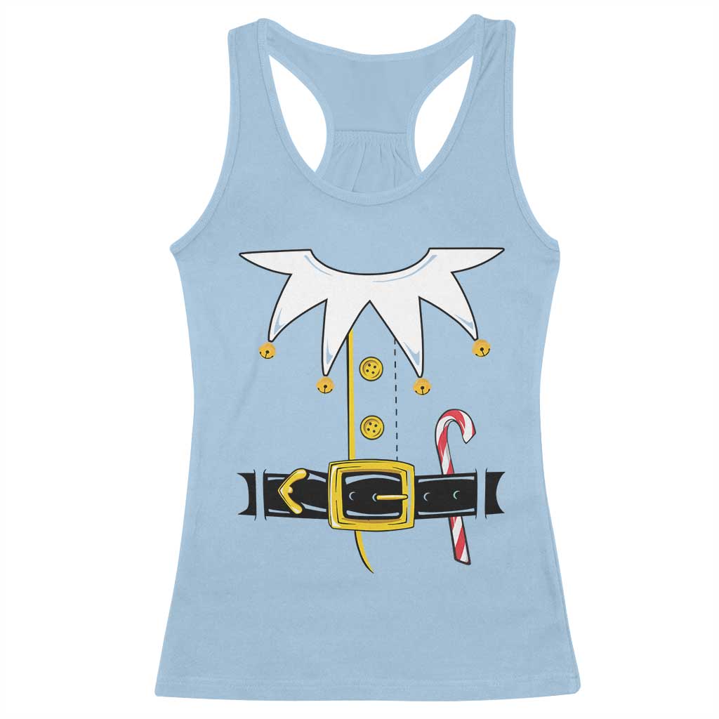 Christmas Elf Costume Racerback Tank Top Holiday Costume Funny Christmas Gift - Wonder Print Shop