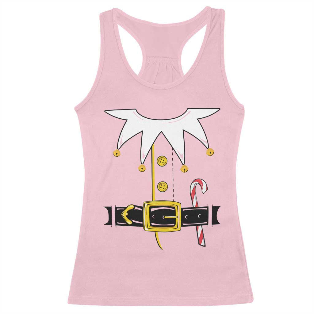 Christmas Elf Costume Racerback Tank Top Holiday Costume Funny Christmas Gift - Wonder Print Shop
