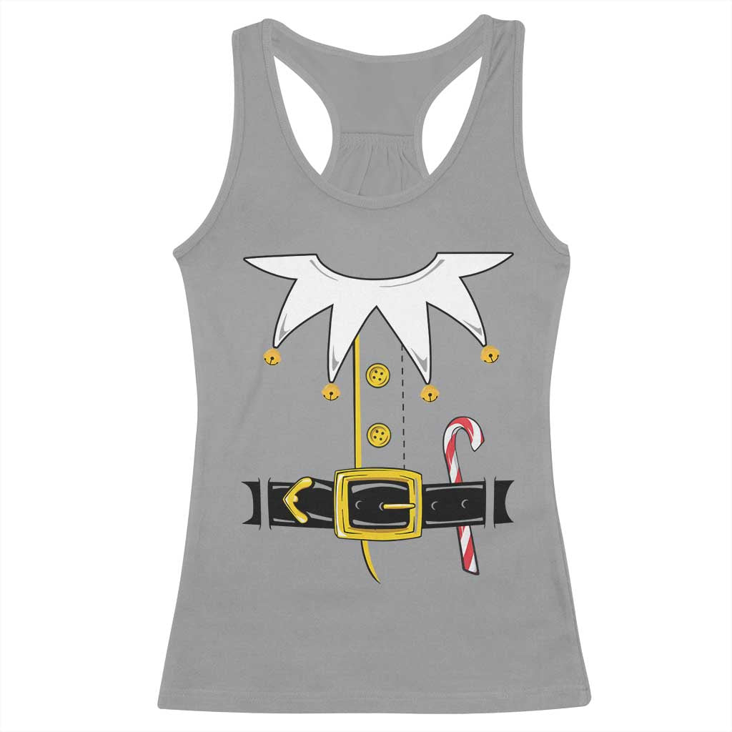 Christmas Elf Costume Racerback Tank Top Holiday Costume Funny Christmas Gift - Wonder Print Shop
