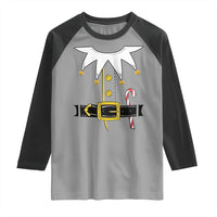 Christmas Elf Costume Raglan Shirt Holiday Costume Funny Christmas Gift - Wonder Print Shop