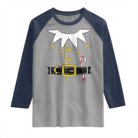 Christmas Elf Costume Raglan Shirt Holiday Costume Funny Christmas Gift - Wonder Print Shop