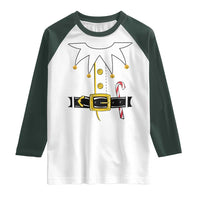 Christmas Elf Costume Raglan Shirt Holiday Costume Funny Christmas Gift - Wonder Print Shop