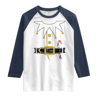 Christmas Elf Costume Raglan Shirt Holiday Costume Funny Christmas Gift - Wonder Print Shop