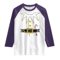 Christmas Elf Costume Raglan Shirt Holiday Costume Funny Christmas Gift - Wonder Print Shop