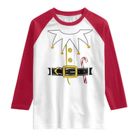 Christmas Elf Costume Raglan Shirt Holiday Costume Funny Christmas Gift - Wonder Print Shop