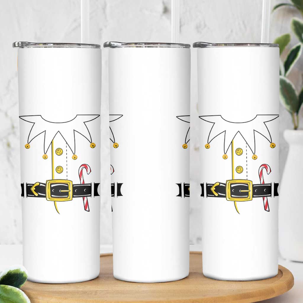 Christmas Elf Costume Skinny Tumbler Holiday Costume Funny Christmas Gift - Wonder Print Shop