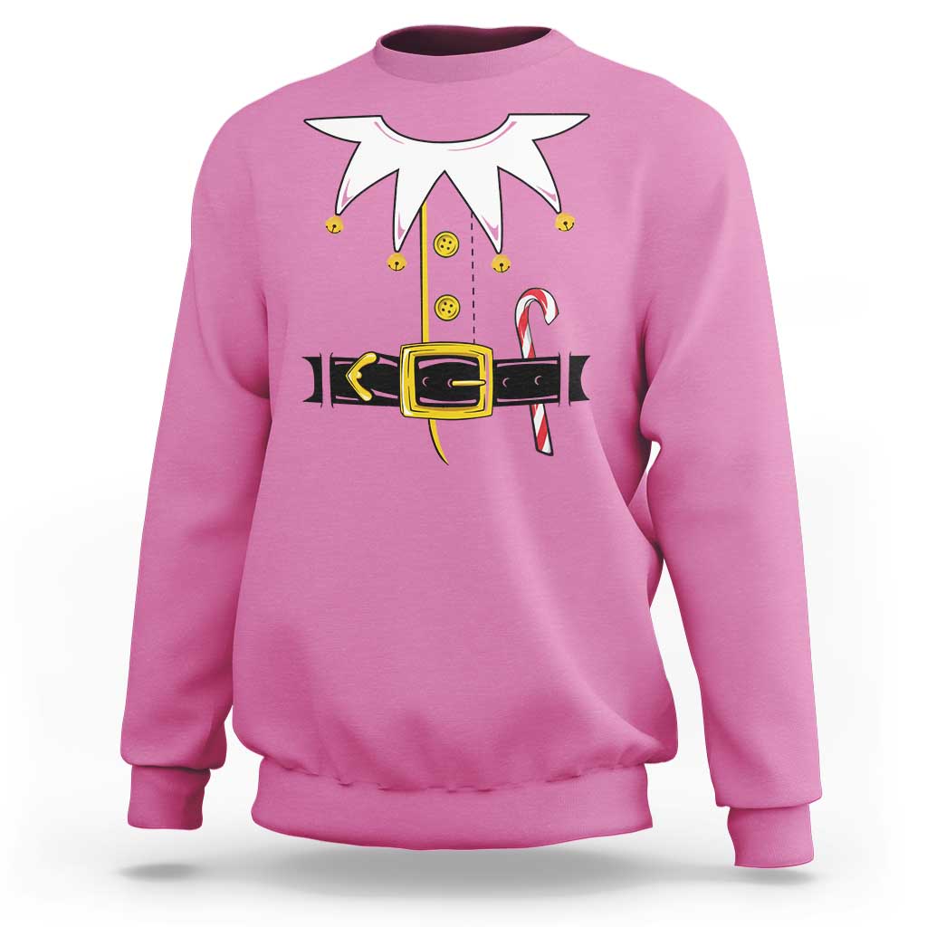 Christmas Elf Costume Sweatshirt Holiday Costume Funny Christmas Gift - Wonder Print Shop