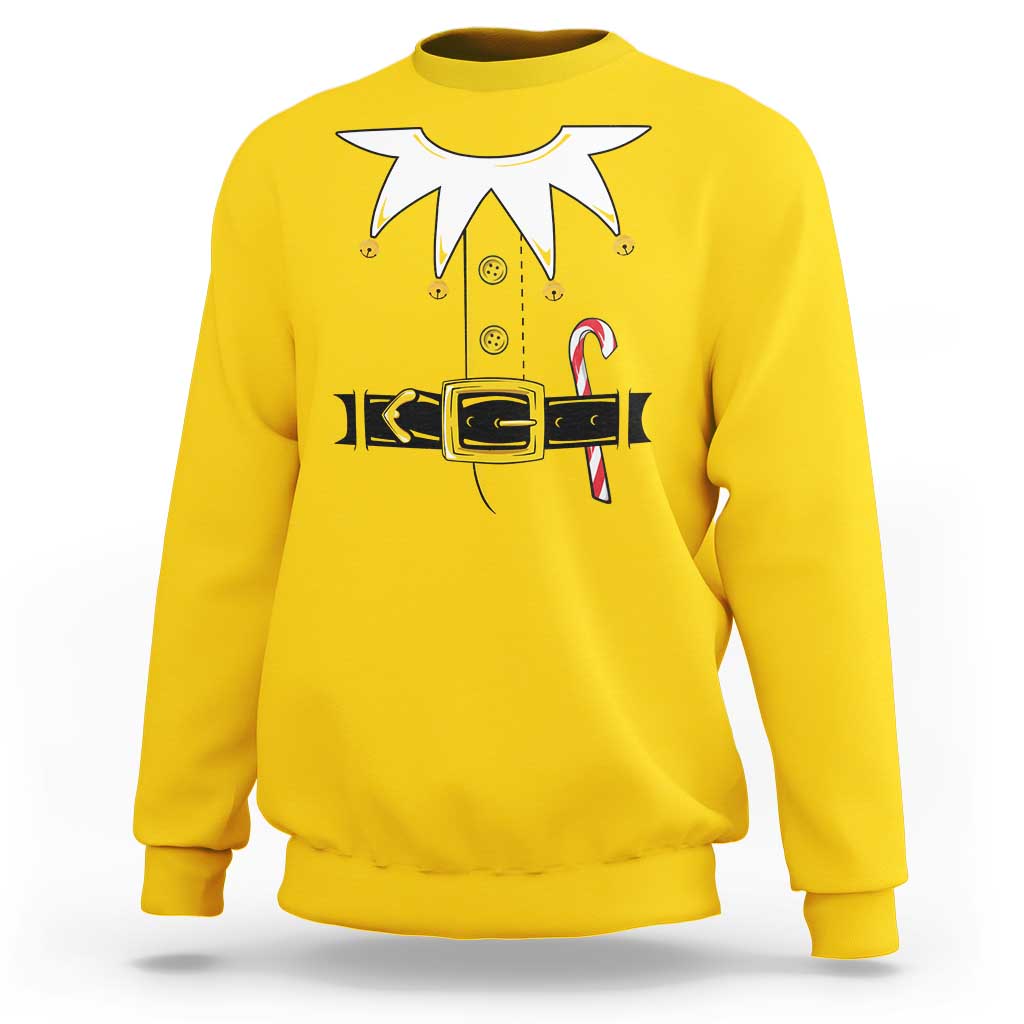 Christmas Elf Costume Sweatshirt Holiday Costume Funny Christmas Gift - Wonder Print Shop