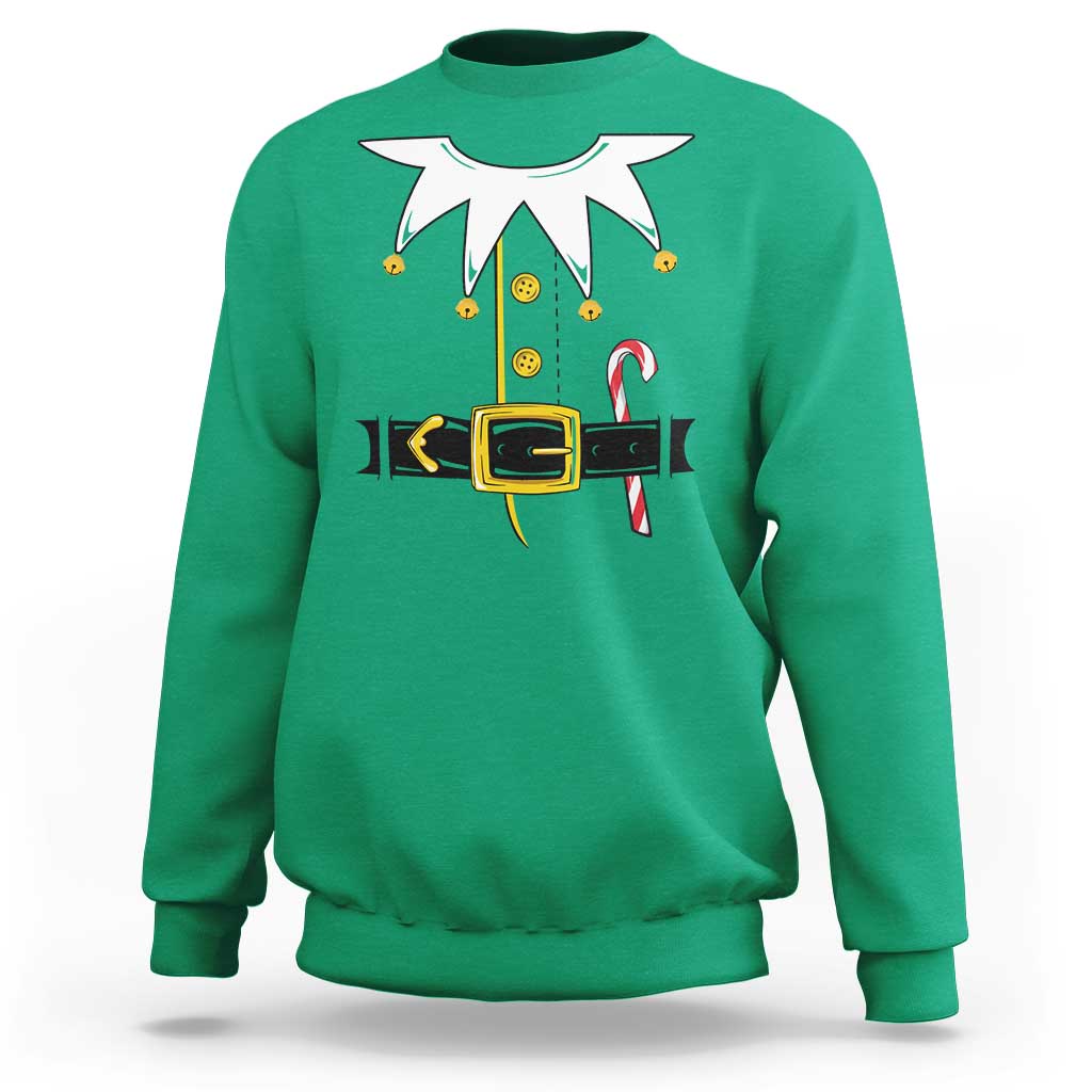 Christmas Elf Costume Sweatshirt Holiday Costume Funny Christmas Gift - Wonder Print Shop