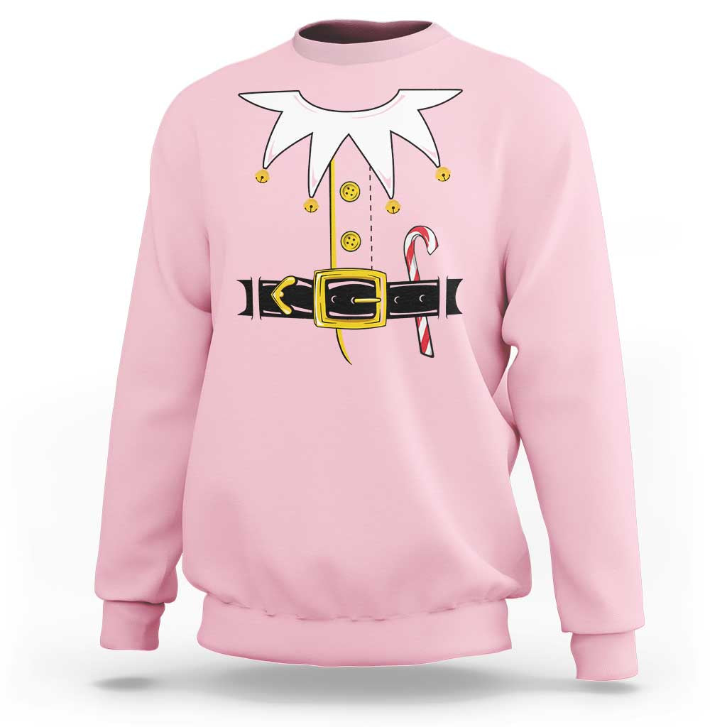 Christmas Elf Costume Sweatshirt Holiday Costume Funny Christmas Gift - Wonder Print Shop