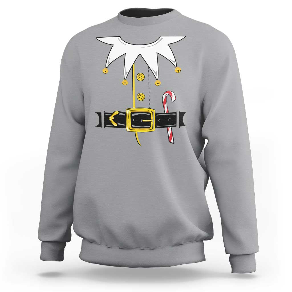 Christmas Elf Costume Sweatshirt Holiday Costume Funny Christmas Gift - Wonder Print Shop