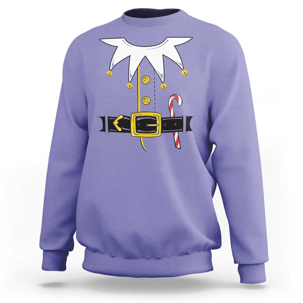 Christmas Elf Costume Sweatshirt Holiday Costume Funny Christmas Gift - Wonder Print Shop