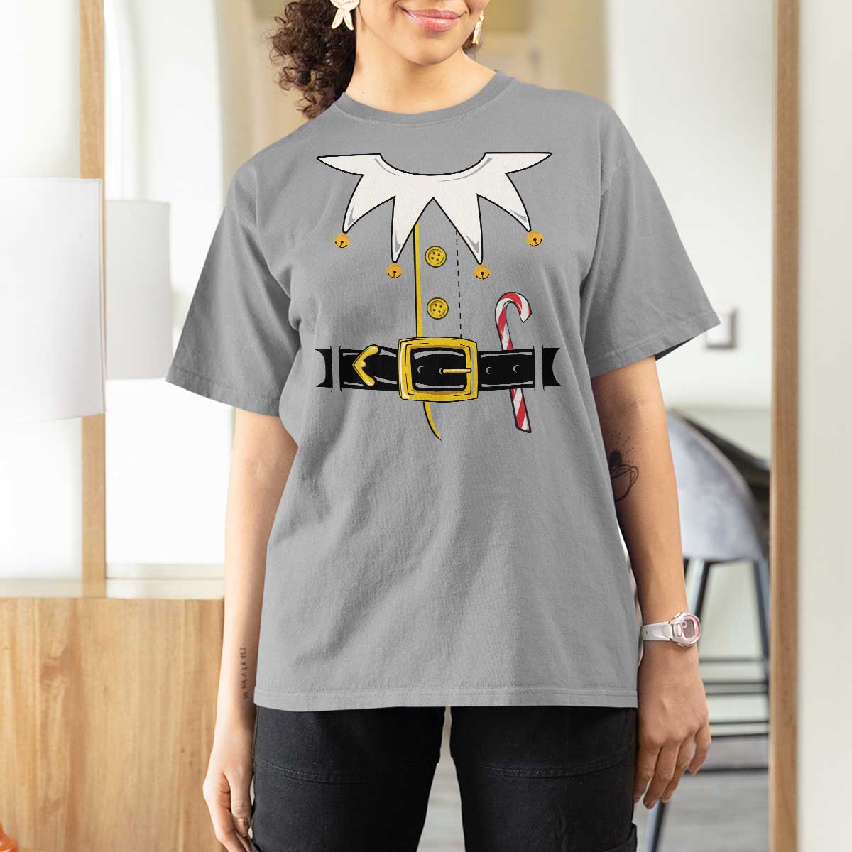 Christmas Elf Costume T Shirt For Women Holiday Costume Funny Christmas Gift - Wonder Print Shop