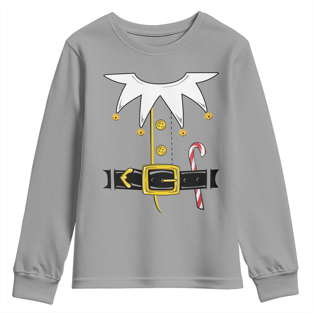 Christmas Elf Costume Youth Sweatshirt Holiday Costume Funny Christmas Gift - Wonder Print Shop
