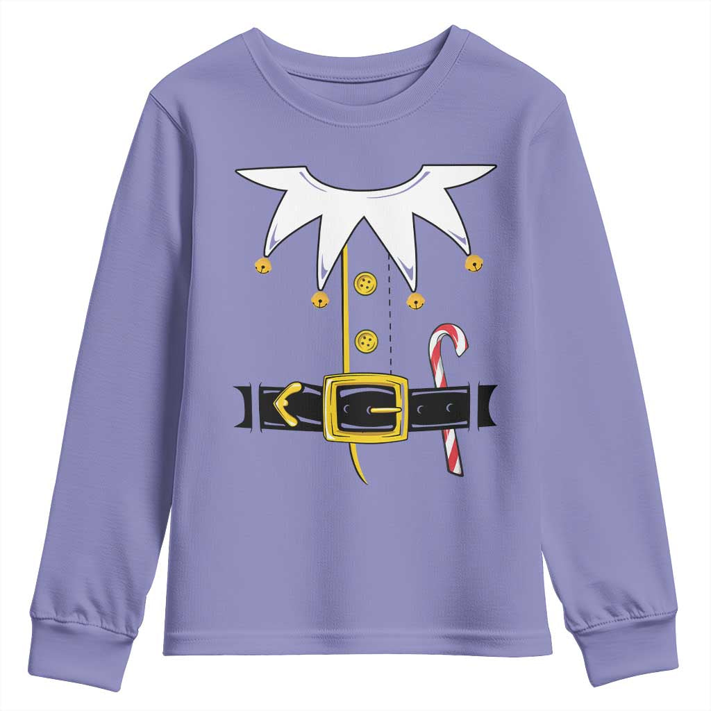 Christmas Elf Costume Youth Sweatshirt Holiday Costume Funny Christmas Gift - Wonder Print Shop