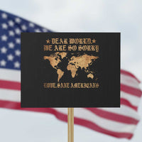 Dear World We Are So Sorry Love Sane Americans Protest Sign Retro USA Map - Wonder Print Shop