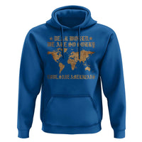 Dear World We Are So Sorry Love Sane Americans Hoodie Retro USA Map