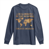 Dear World We Are So Sorry Love Sane Americans Long Sleeve Shirt Retro USA Map