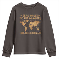 Dear World We Are So Sorry Love Sane Americans Youth Sweatshirt Retro USA Map