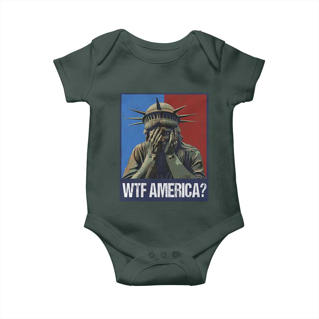WTF America Baby Onesie Humor Statue of Liberty