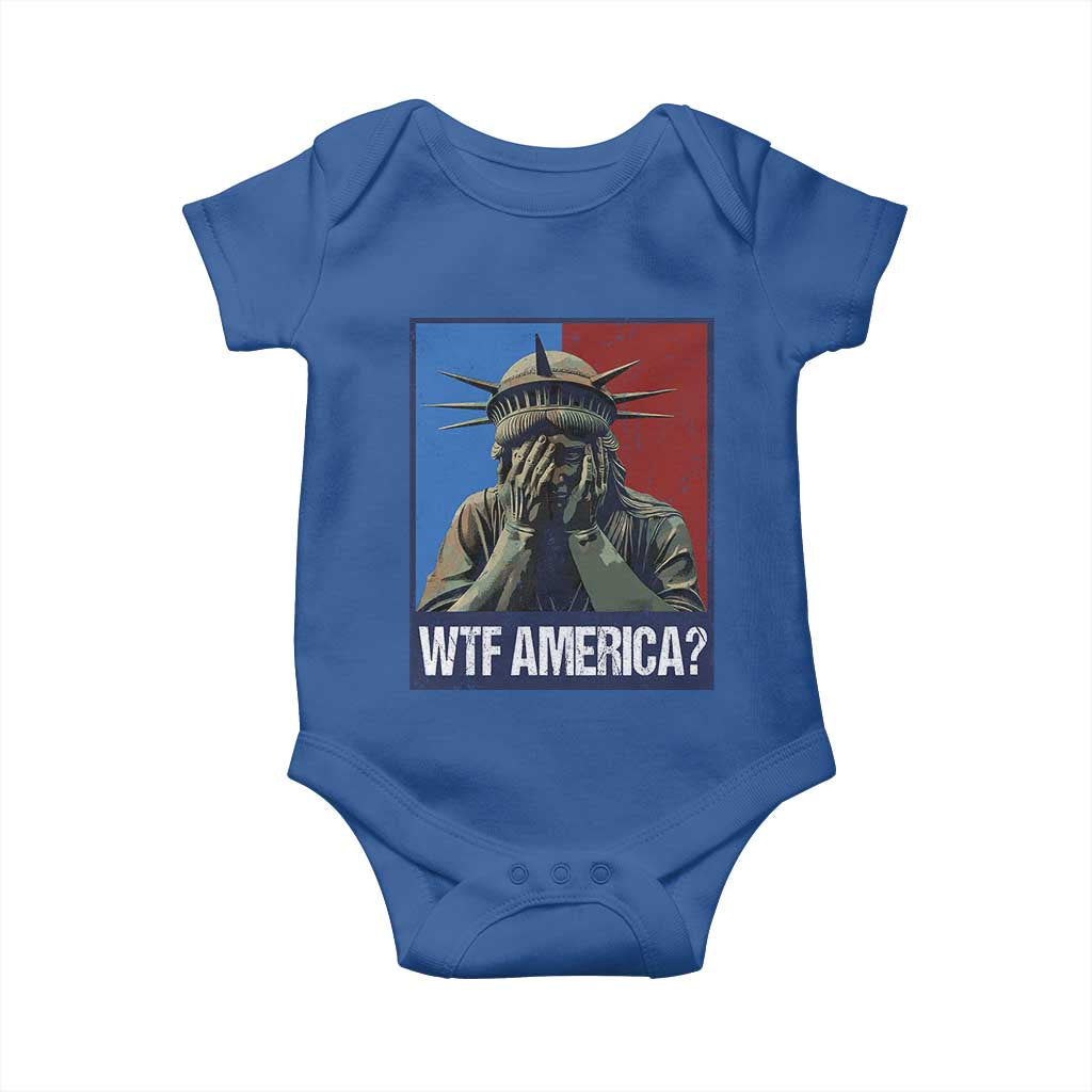 WTF America Baby Onesie Humor Statue of Liberty