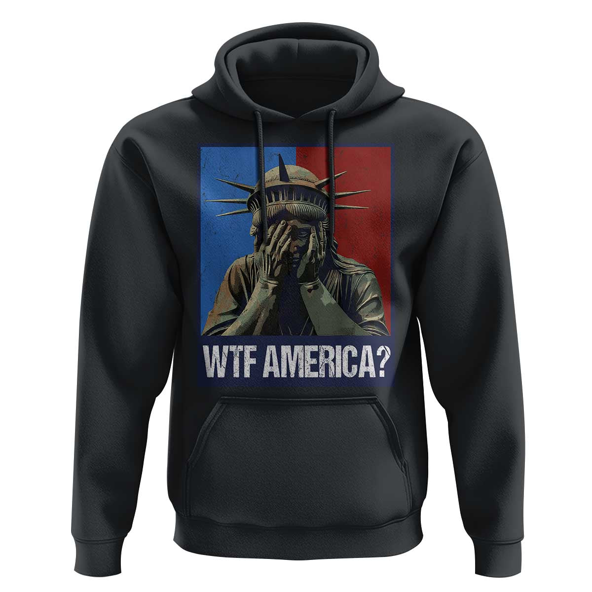 WTF America Hoodie Humor Statue of Liberty