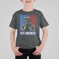 WTF America T Shirt For Kid Humor Statue of Liberty