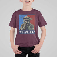 WTF America T Shirt For Kid Humor Statue of Liberty