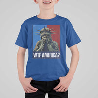 WTF America T Shirt For Kid Humor Statue of Liberty