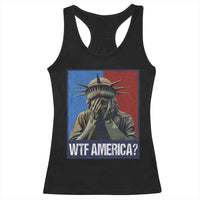 WTF America Racerback Tank Top Humor Statue of Liberty