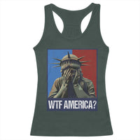 WTF America Racerback Tank Top Humor Statue of Liberty