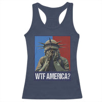 WTF America Racerback Tank Top Humor Statue of Liberty
