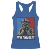 WTF America Racerback Tank Top Humor Statue of Liberty