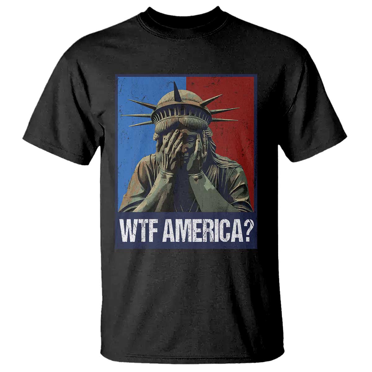 WTF America T Shirt Humor Statue of Liberty