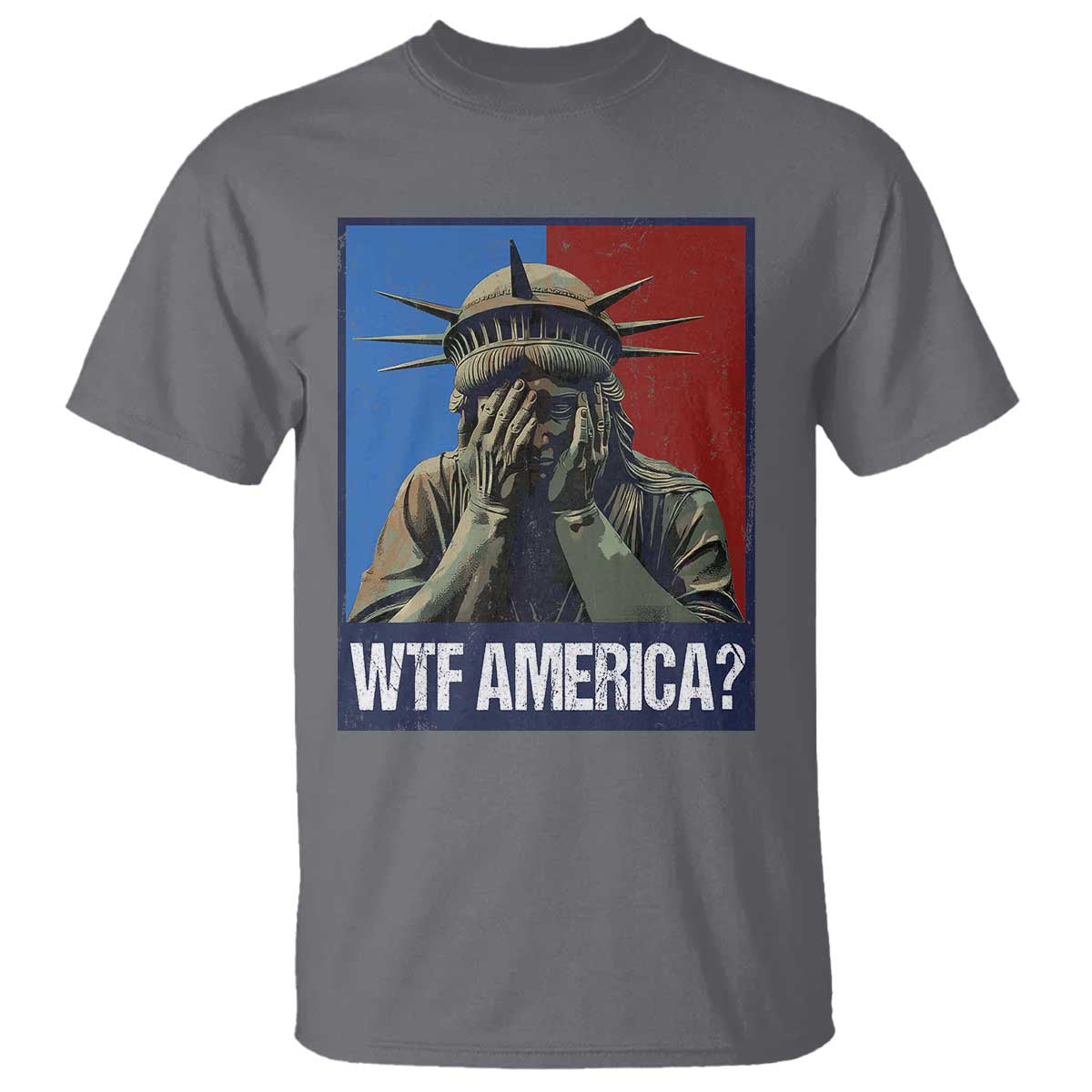 WTF America T Shirt Humor Statue of Liberty