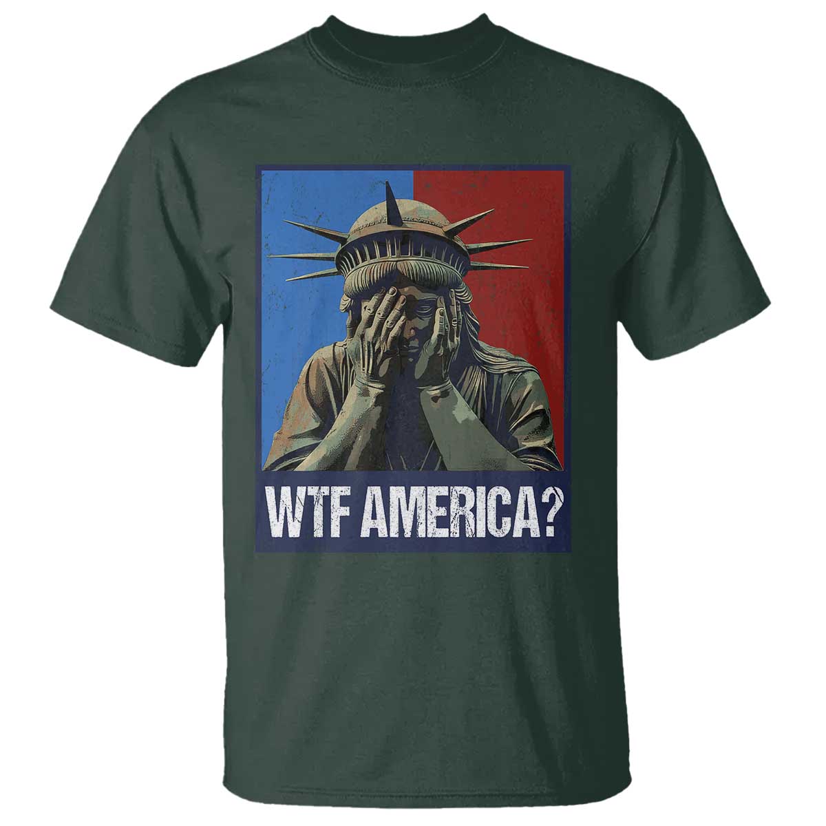WTF America T Shirt Humor Statue of Liberty