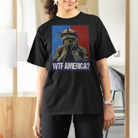 WTF America T Shirt For Women Humor Statue of Liberty