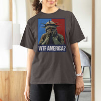 WTF America T Shirt For Women Humor Statue of Liberty