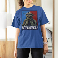 WTF America T Shirt For Women Humor Statue of Liberty