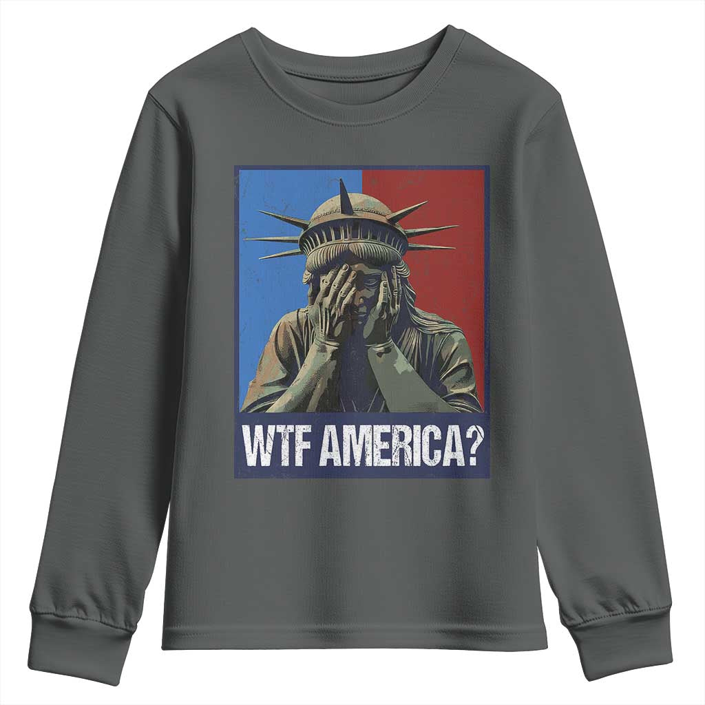 WTF America Youth Sweatshirt Humor Statue of Liberty