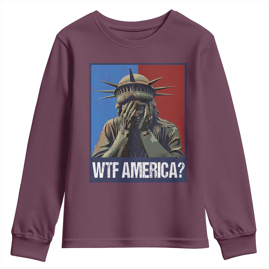 WTF America Youth Sweatshirt Humor Statue of Liberty