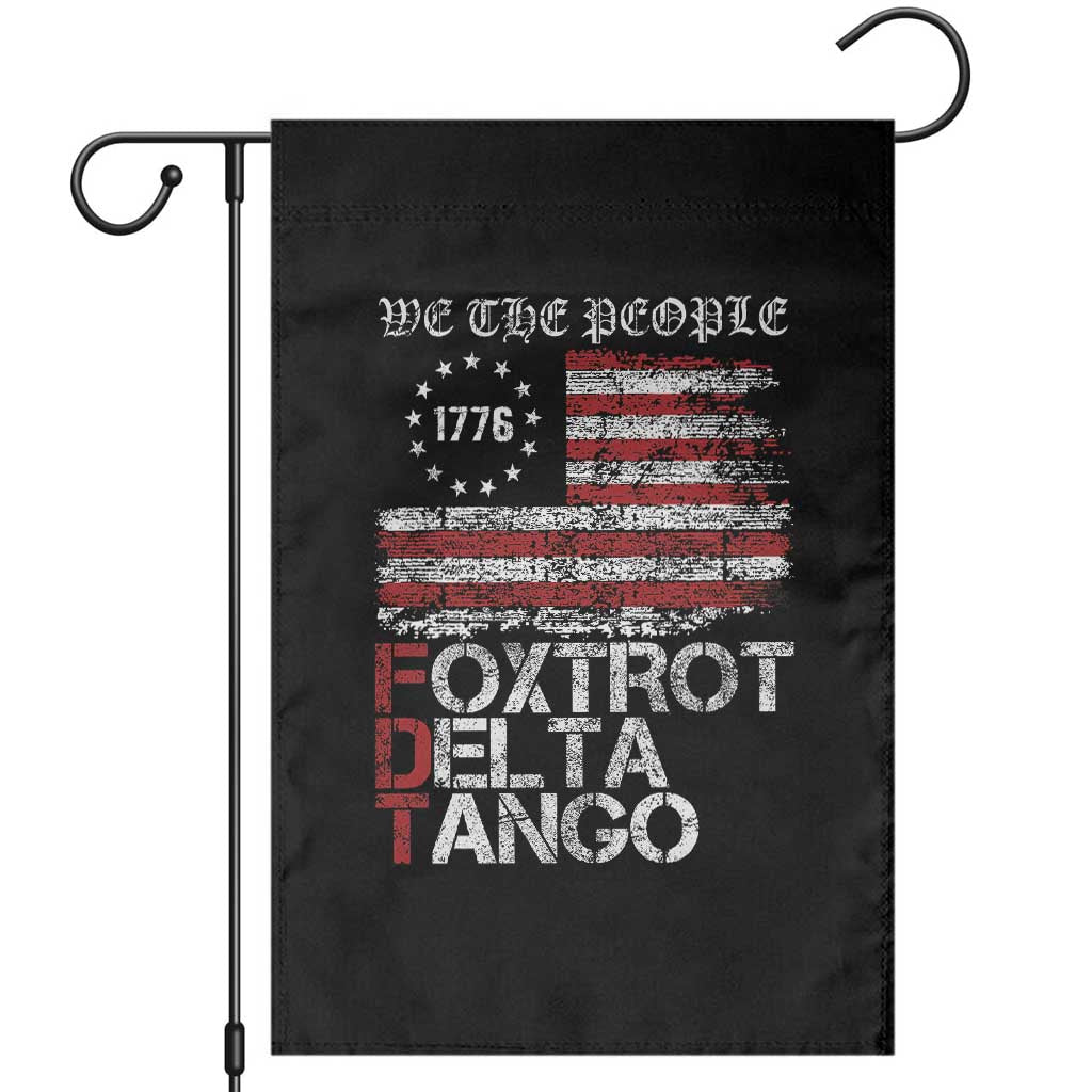 Foxtrots Delta Tangos Garden Flag US Flag We The People - Wonder Print Shop