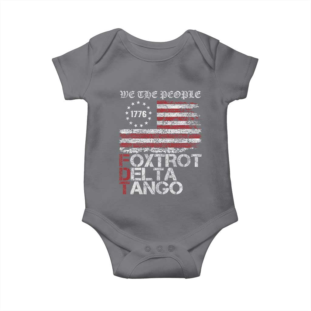 Foxtrots Delta Tangos Baby Onesie US Flag We The People