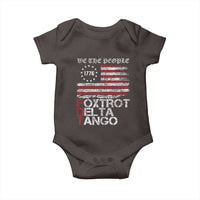 Foxtrots Delta Tangos Baby Onesie US Flag We The People