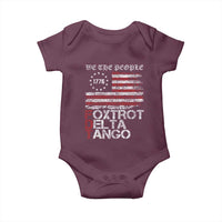 Foxtrots Delta Tangos Baby Onesie US Flag We The People